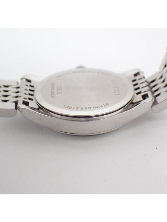 Gucci 126.5 Timeless Quartz Watch Black Dial SS Pawn main image 9